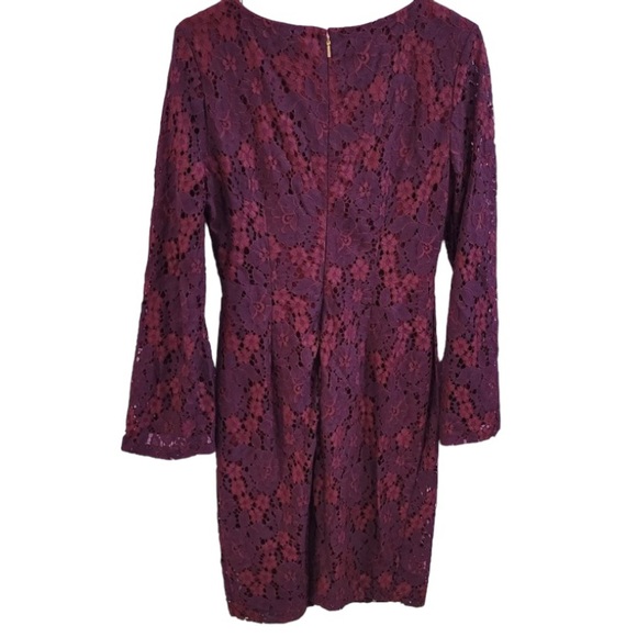 Donna Karan Purple Lace Split Butterfly Sleeve - Picture 6 of 8